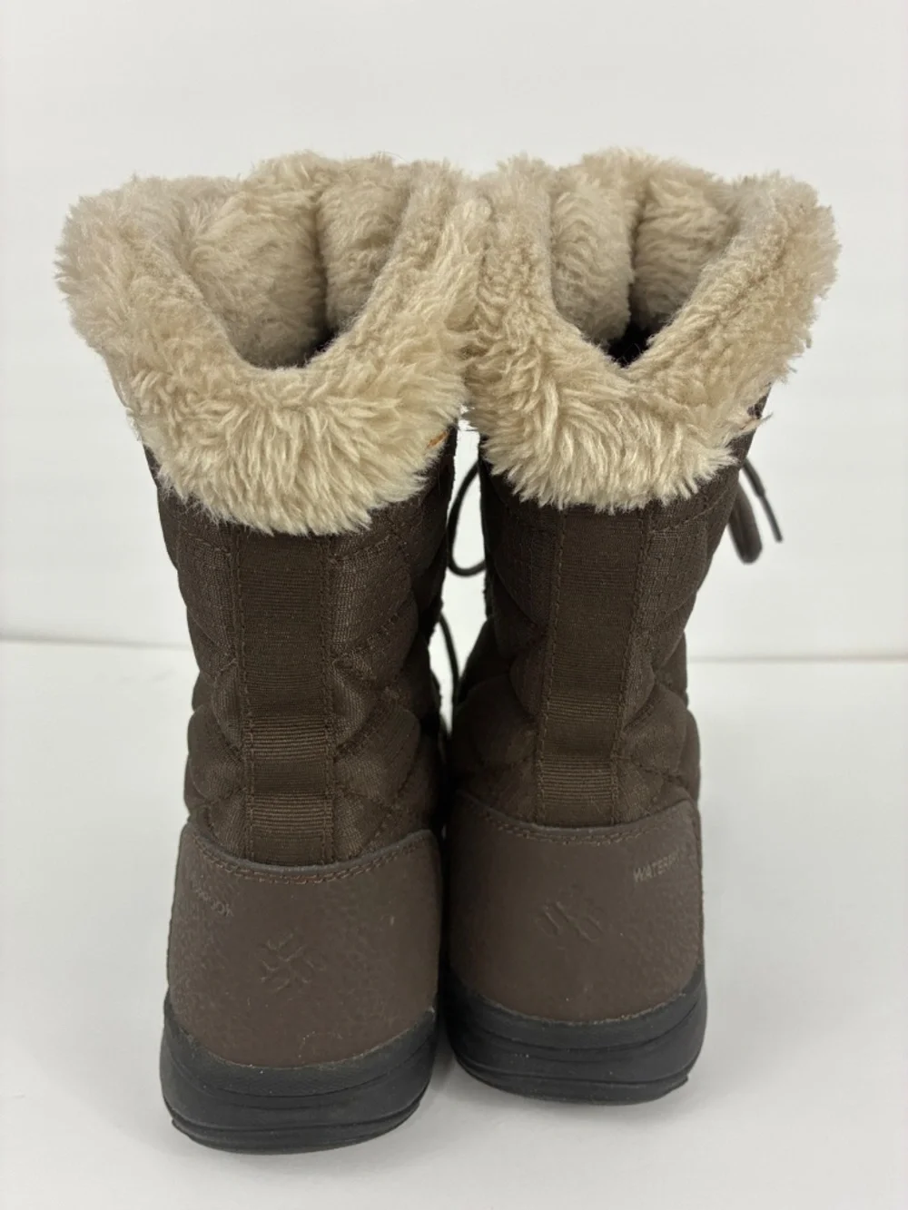 Columbia Ice Maiden II Boots 5.5 Waterproof Snow Rain Brown Lace-up Faux Fur
